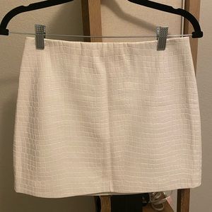 White mini skirt!